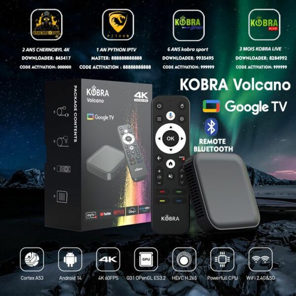 Kobra Volcano Box Google TV